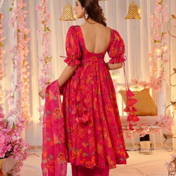 Silk Printed Salwar Suit - Picture 9 of 13